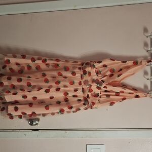 Strawberry Print Halter Dress